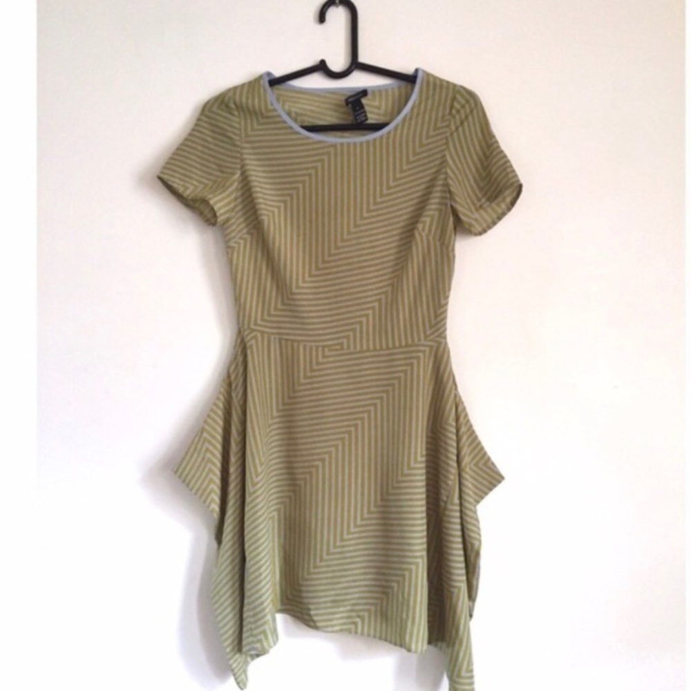 BCBGMaxAzria Asymmetrical Striped Box Skirt Dress - Picture 4 of 6